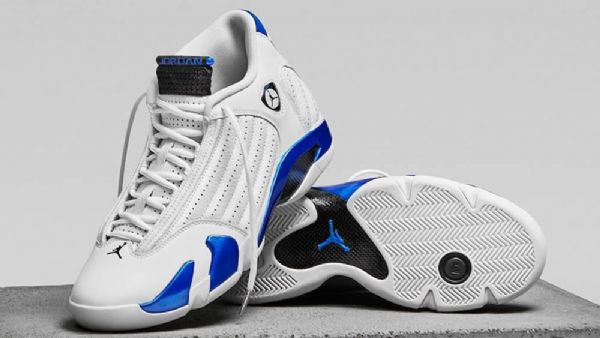 Nike Air Jordan 14 Retro Hyper Royal Sko Herre Hvite