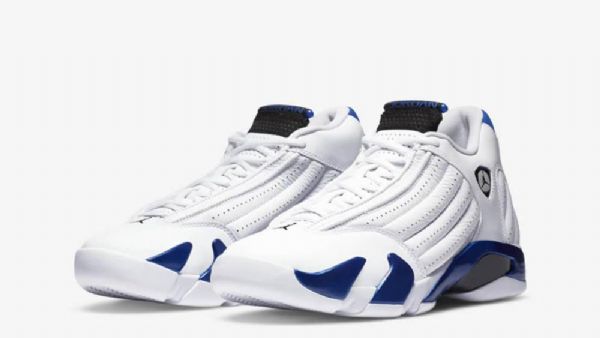 Nike Air Jordan 14 Retro Hyper Royal Sko Herre Hvite