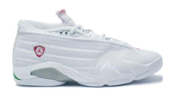 Nike Air Jordan 14 Retro Low Tops Basketball Shoes Dame Hvite