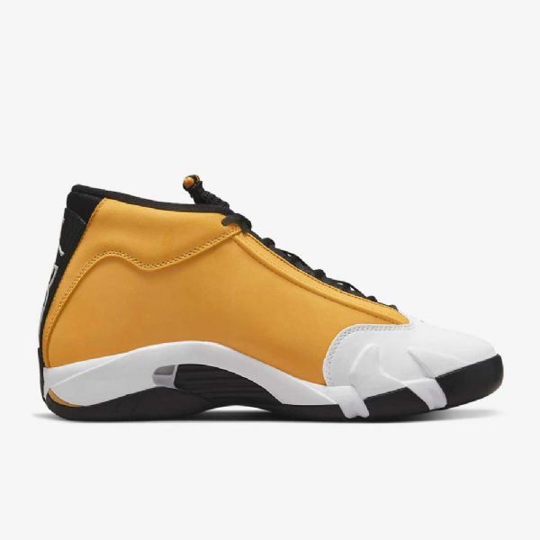 Nike Air Jordan 14 Retro Sko Herre Gul Hvite Svarte