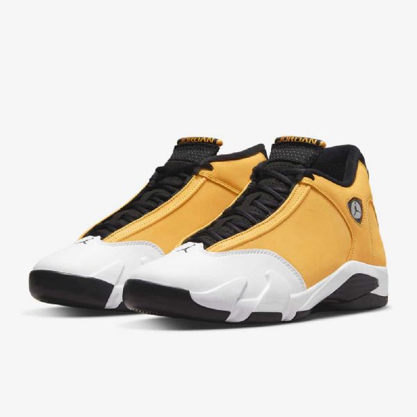 Nike Air Jordan 14 Retro Sko Herre Gul Hvite Svarte