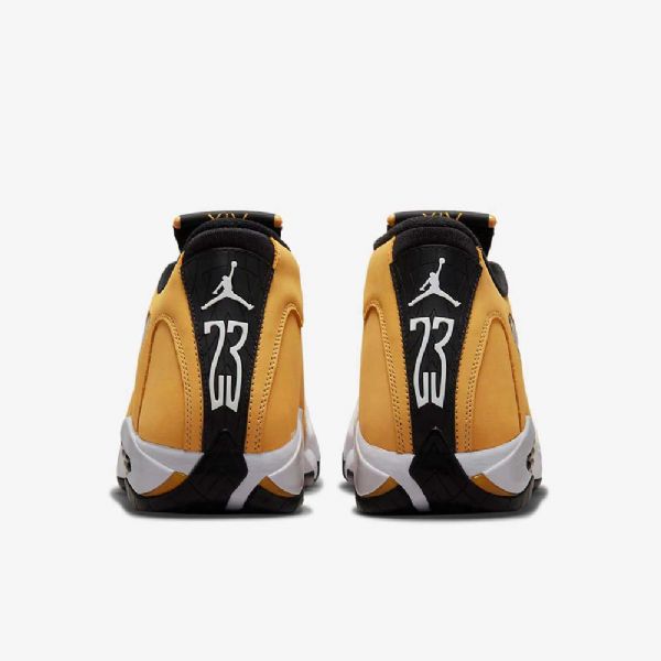 Nike Air Jordan 14 Retro Sko Herre Gul Hvite Svarte