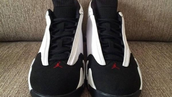 Nike Air Jordan 14 Retro Tå Sko Herre Hvite Svarte