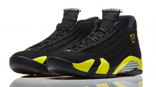 Nike Air Jordan 14 Thunder Vibrant Sko Herre Gul Svarte