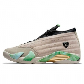 Nike Aleali May X Air Jordan 14 Low Tops Sand Sko Dame Lyse Khaki
