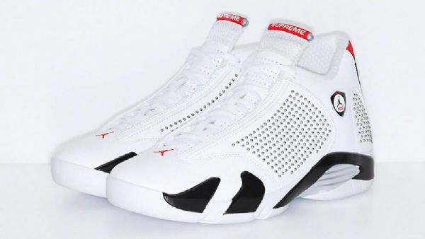 Nike Supreme X Air Jordan 14 Sko Herre Hvite