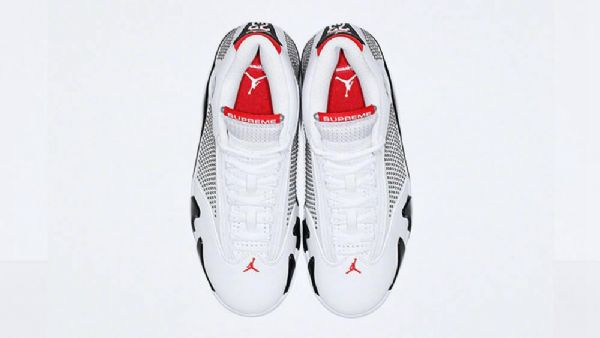 Nike Supreme X Air Jordan 14 Sko Herre Hvite