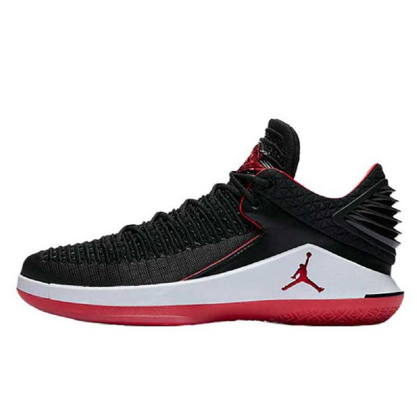 Nike Air Jordan 32 Low Tops Bred Sko Herre Svarte