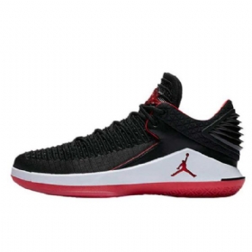 Nike Air Jordan 32 Low Tops Bred Sko Herre Svarte
