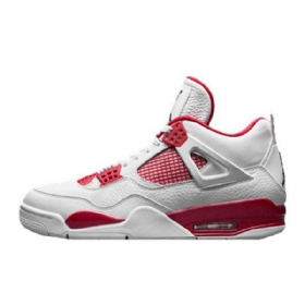 Nike Air Jordan 4 Alternate Sko Herre Hvite Rød