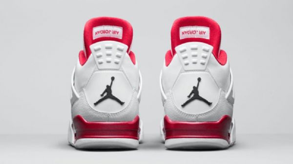 Nike Air Jordan 4 Alternate Sko Herre Hvite Rød