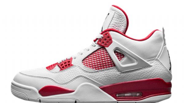 Nike Air Jordan 4 Alternate Sko Herre Hvite Rød