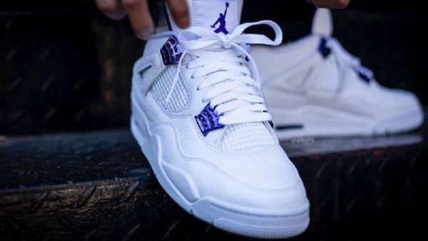 Nike Air Jordan 4 Court Sko Herre Lilla