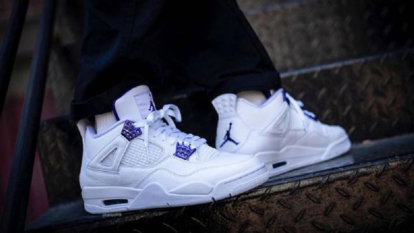 Nike Air Jordan 4 Court Sko Herre Lilla