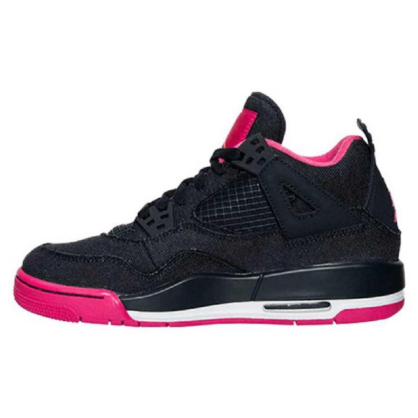 Nike Air Jordan 4 Girls Sko Herre Svarte