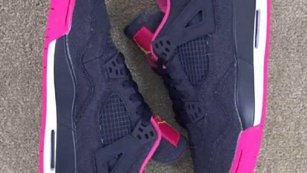 Nike Air Jordan 4 Girls Sko Herre Svarte