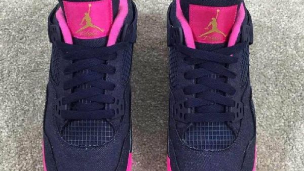 Nike Air Jordan 4 Girls Sko Herre Svarte