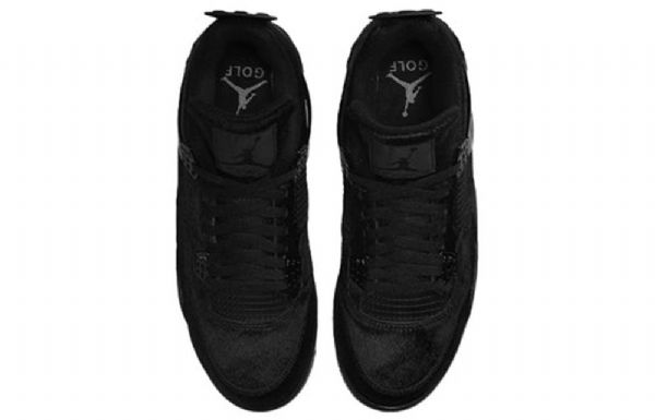 Nike Air Jordan 4 Golf Atletiske Sko Herre Svarte