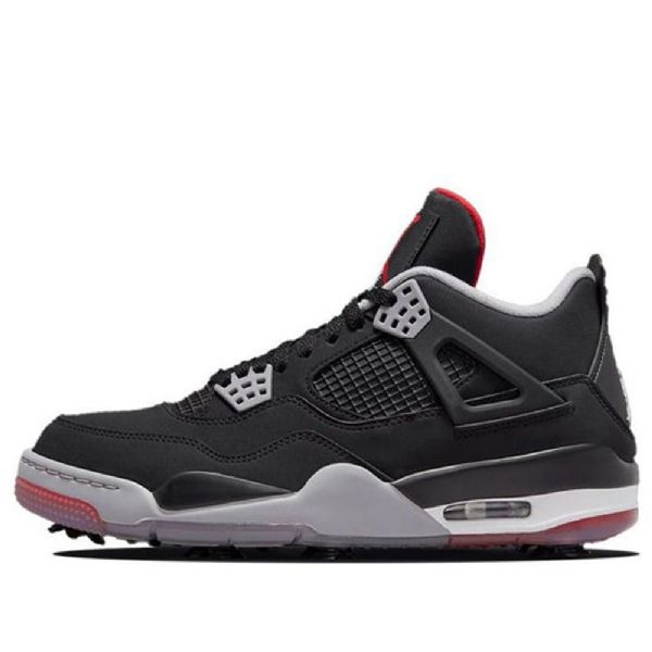 Nike Air Jordan 4 Golf Golfsko Herre Svarte Rød