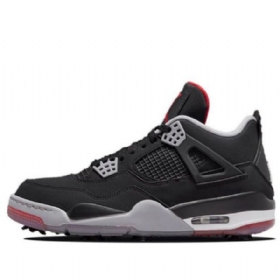 Nike Air Jordan 4 Golf Golfsko Herre Svarte Rød