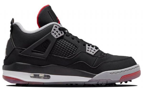 Nike Air Jordan 4 Golf Golfsko Herre Svarte Rød