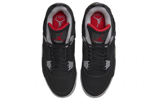 Nike Air Jordan 4 Golf Golfsko Herre Svarte Rød