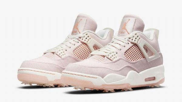 Nike Air Jordan 4 Golf Nrg Apricot Agate Sko Dame Rosa