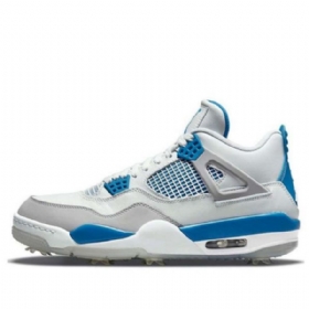 Nike Air Jordan 4 Golf Retro Basketball Shoes Herre Blå