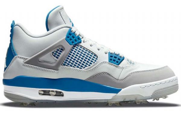 Nike Air Jordan 4 Golf Retro Basketball Shoes Herre Blå