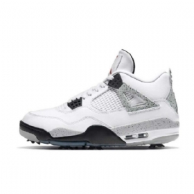 Nike Air Jordan 4 Golf Sko Herre Hvite