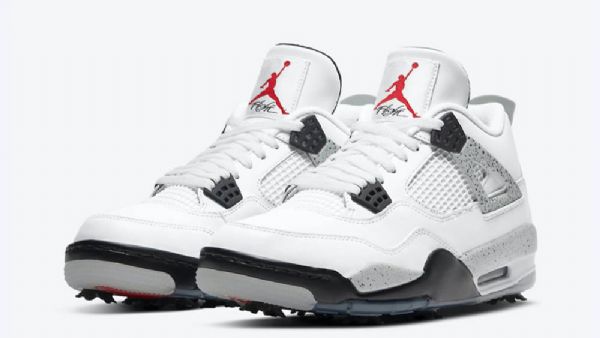 Nike Air Jordan 4 Golf Sko Herre Hvite