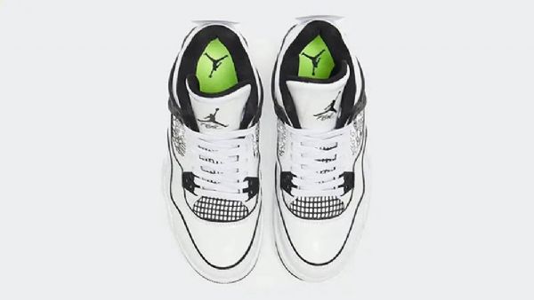 Nike Air Jordan 4 Gs Diy Sko Dame Hvite