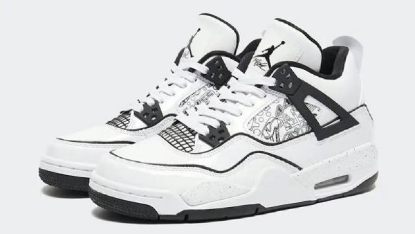 Nike Air Jordan 4 Gs Diy Sko Herre Hvite