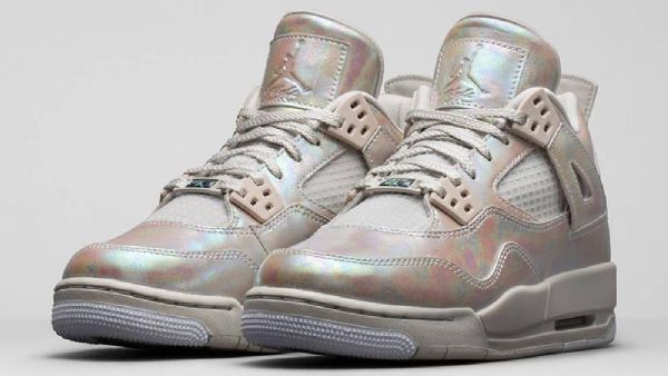 Nike Air Jordan 4 Gs Pearl Sko Herre Sølv