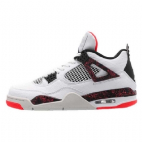 Nike Air Jordan 4 Hot Lava Sko Herre Hvite Rød