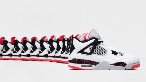 Nike Air Jordan 4 Hot Lava Sko Herre Hvite Rød