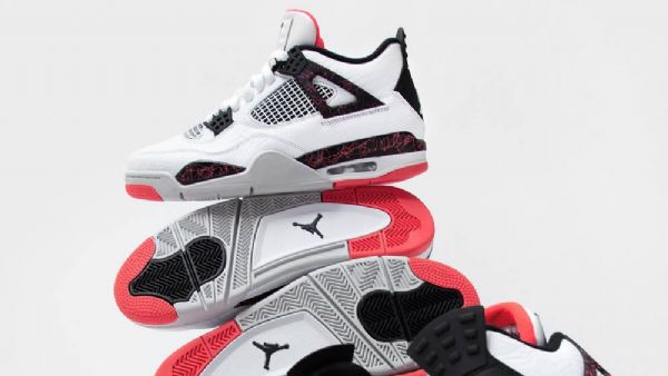 Nike Air Jordan 4 Hot Lava Sko Herre Hvite Rød