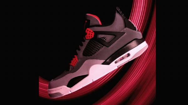 Nike Air Jordan 4 Infrared Sko Herre Grå