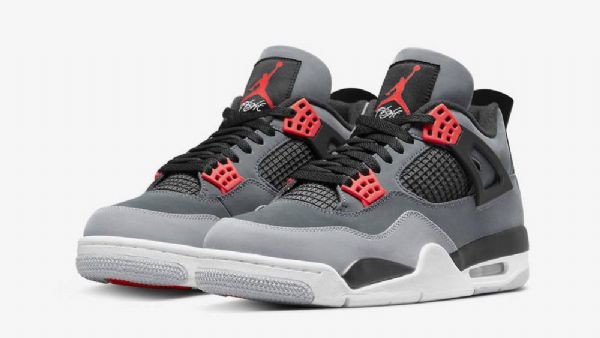 Nike Air Jordan 4 Infrared Sko Herre Grå