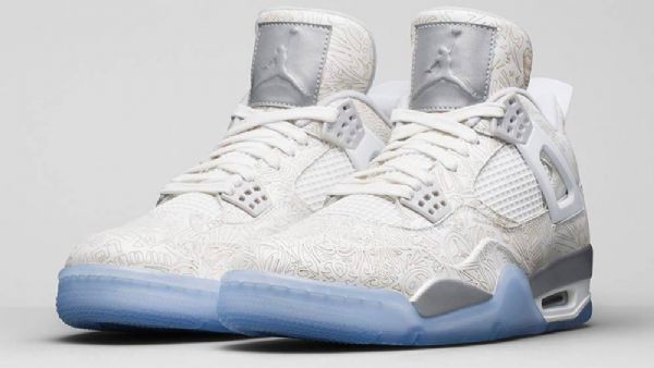 Nike Air Jordan 4 Laser Sko Herre Grå