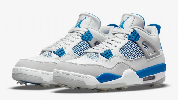 Nike Air Jordan 4 Military Golf Sko Dame Blå