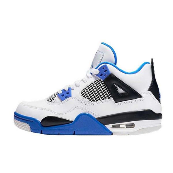Nike Air Jordan 4 Motorsports Sko Herre Hvite Blå