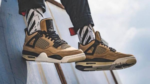 Nike Air Jordan 4 Mushroom Sko Dame Brune