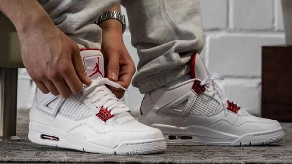 Nike Air Jordan 4 Pack Sko Dame Hvite Rød