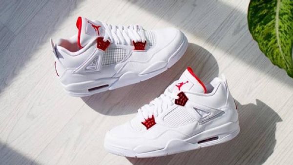 Nike Air Jordan 4 Pack Sko Dame Hvite Rød
