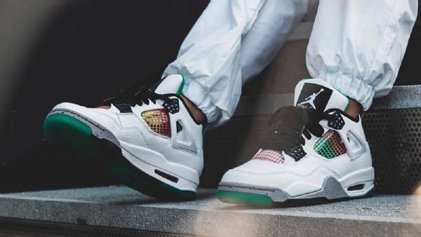 Nike Air Jordan 4 Rasta Sko Dame Hvite