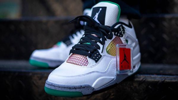 Nike Air Jordan 4 Rasta Sko Herre Hvite