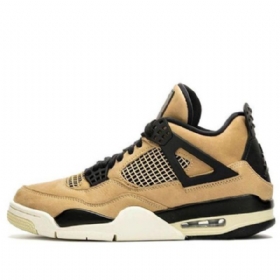 Nike Air Jordan 4 Retro Basketball Shoes Dame Brune Svarte
