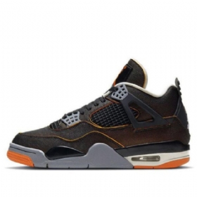 Nike Air Jordan 4 Retro Basketball Shoes Dame Svarte
