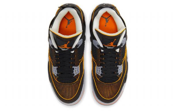 Nike Air Jordan 4 Retro Basketball Shoes Dame Svarte